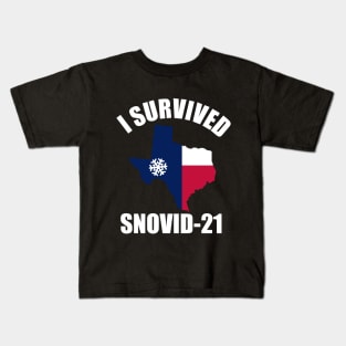 I Survived Snovid 19 Kids T-Shirt